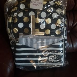 Justice polka dots and stripe Initial Backpack